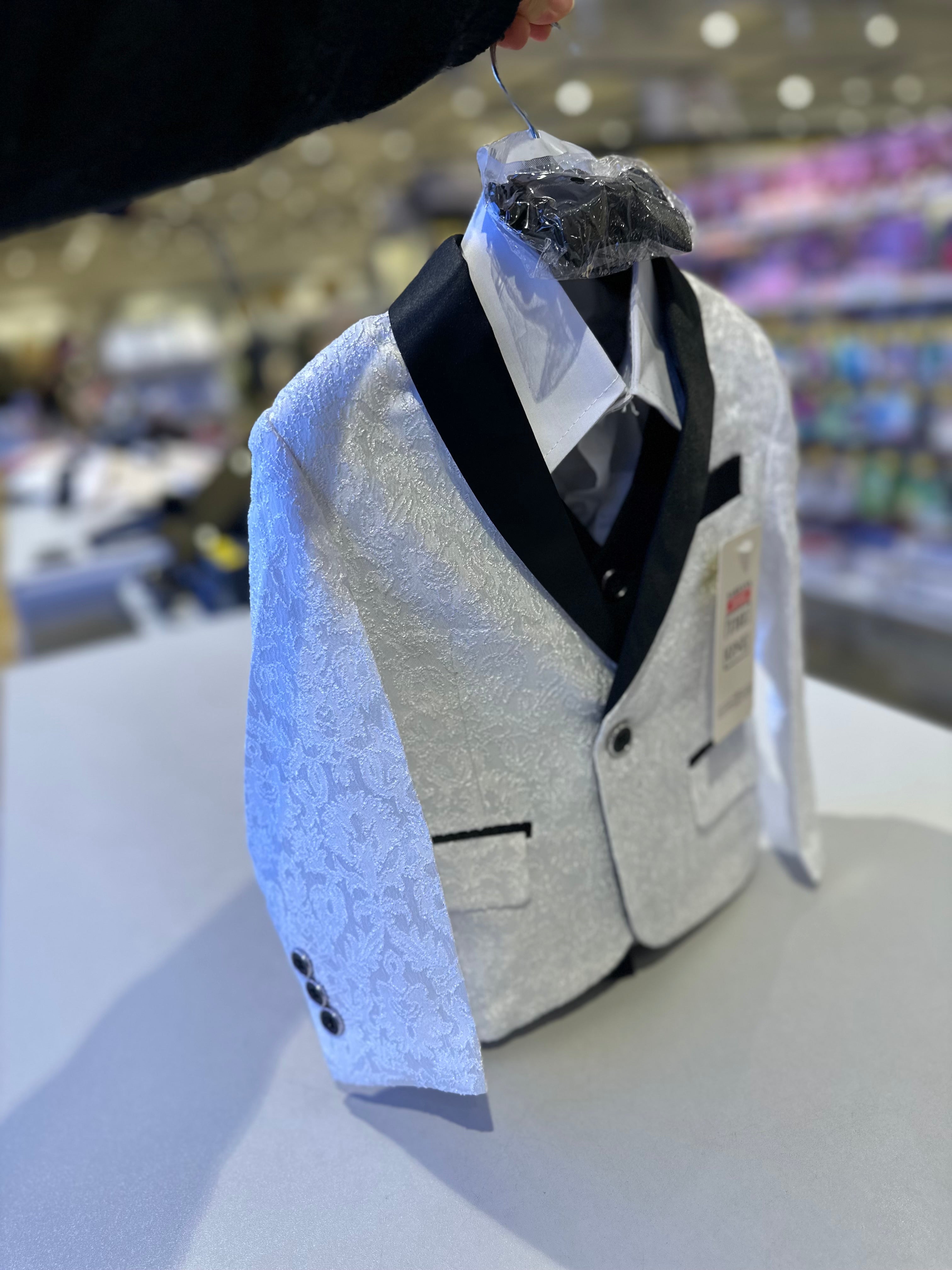 Completo elegante per bambino 5 pezzi – 1-16 anni 3 Anni Bianco 80%Poliestere 20%Cottone