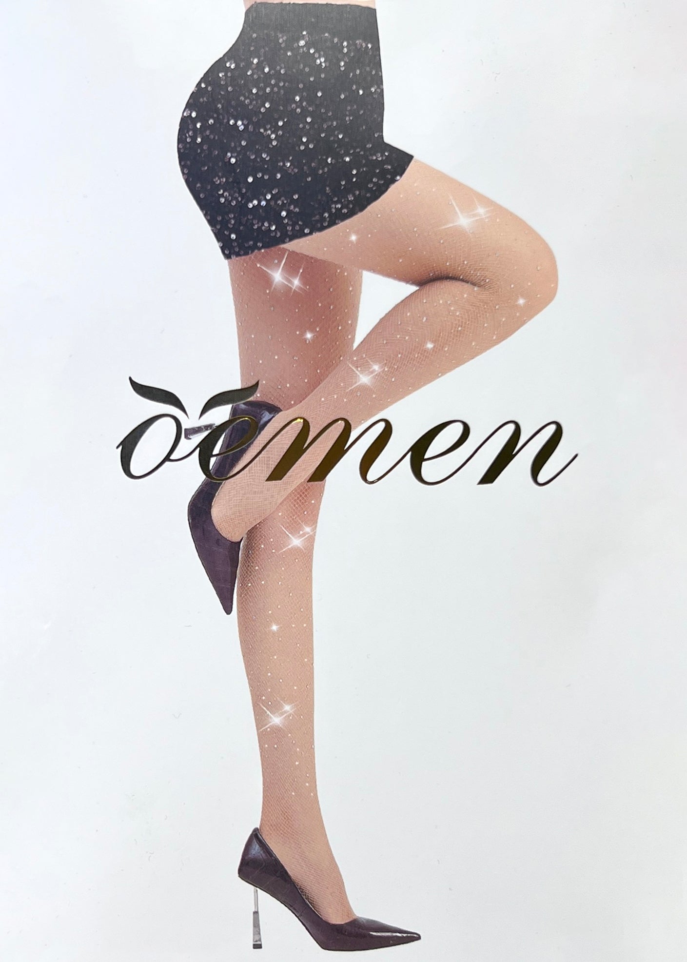 Collant a Rete con Brillantini Beige – Sensuali e Glamour