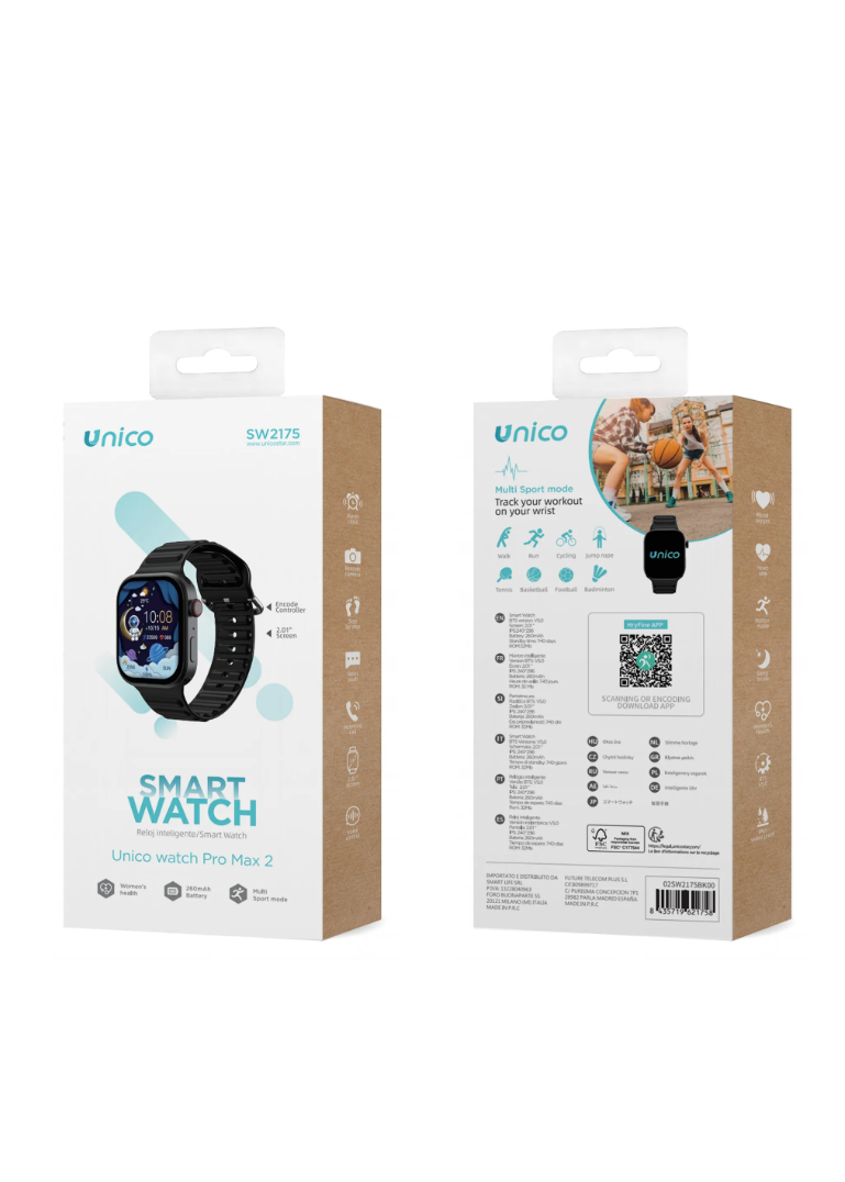 Smart Watch Hryfine 2,01 Pollici 49mm | GPS, Chiamate BT, SpO2 – UNICO