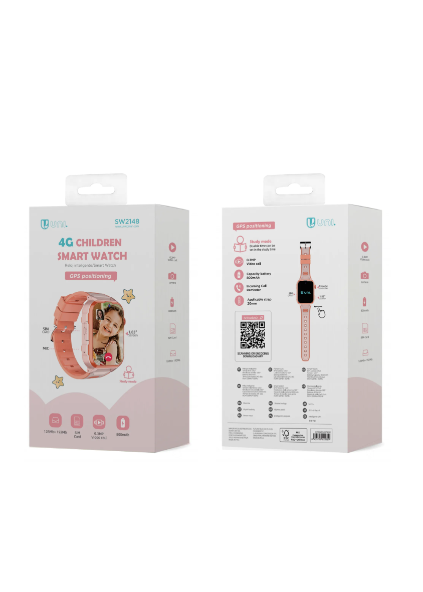 Smartwatch per Bambini 1,83 Pollici con GPS | Blu e Rosa – UNICO