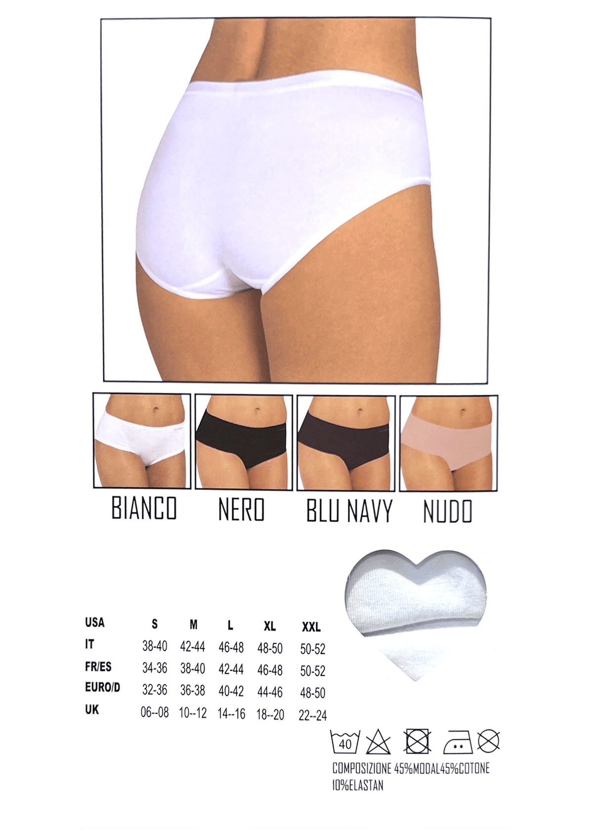 Slip Alto Donna ESSENZA in Cotone e Modal – Vita Alta, Morbido e Contenitivo
