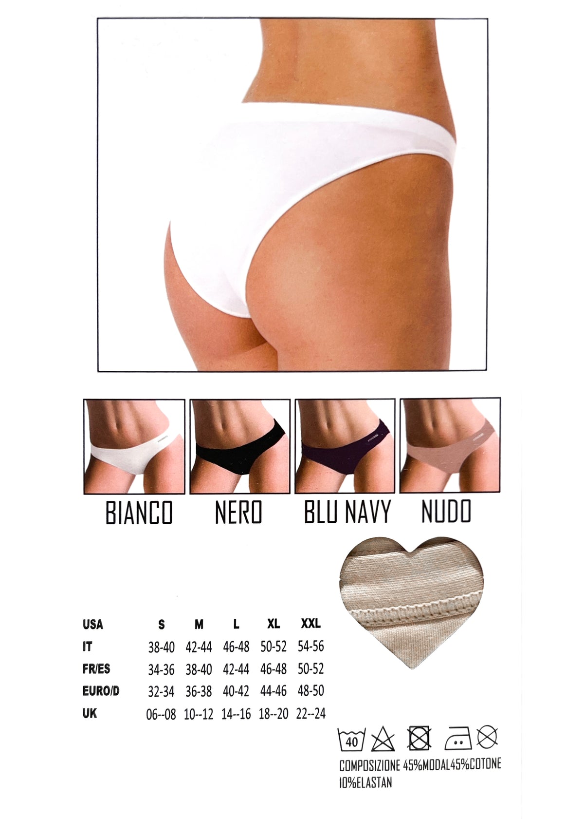 Mini Slip Donna ESSENZA in Cotone e Modal Bielastico – Morbido e Traspirante