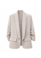 Tailleur Donna Elegante – Completo Donna Ufficio Stile Italiano S-3XL Beige Giacca