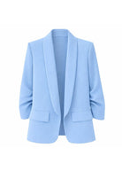 Tailleur Donna Elegante – Completo Donna Ufficio Stile Italiano S-3XL Azzuro Giacca