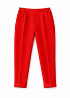 Tailleur Donna Elegante – Completo Donna Ufficio Stile Italiano S-3XL Rosso Pantaloni