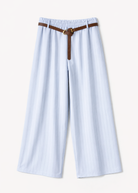 Completo Donna Elegante a Righe | Blazer e Pantaloni Wide Leg