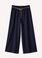 Completo Donna Elegante a Righe | Blazer e Pantaloni Wide Leg