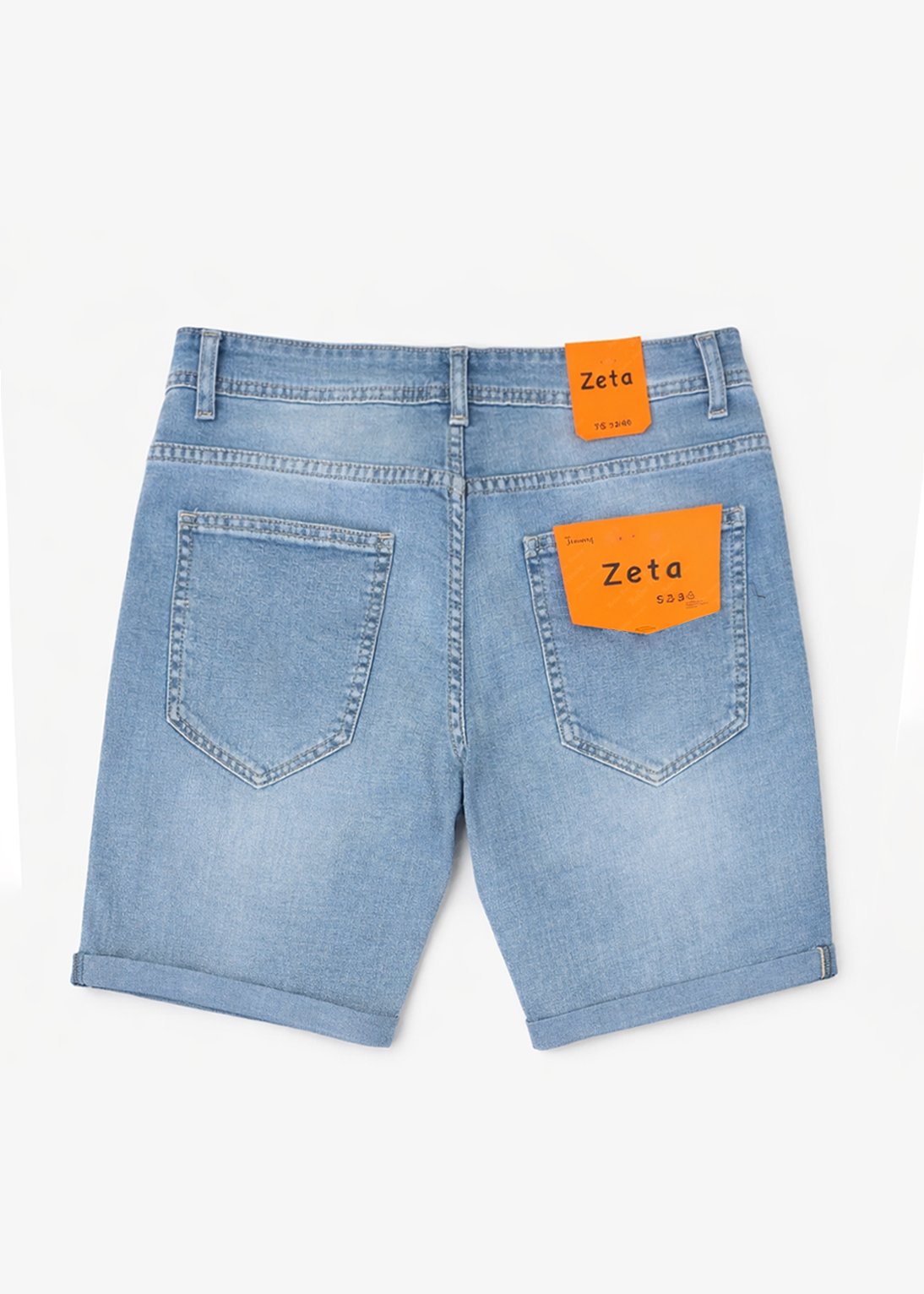 Pantaloncini Jeans Uomo Blu Chiaro – Denim Elasticizzato, Vestibilità Slim 1626