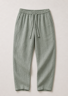 Pantalone Uomo in Lino 100% — Made in Italy Verde.Bottiglia