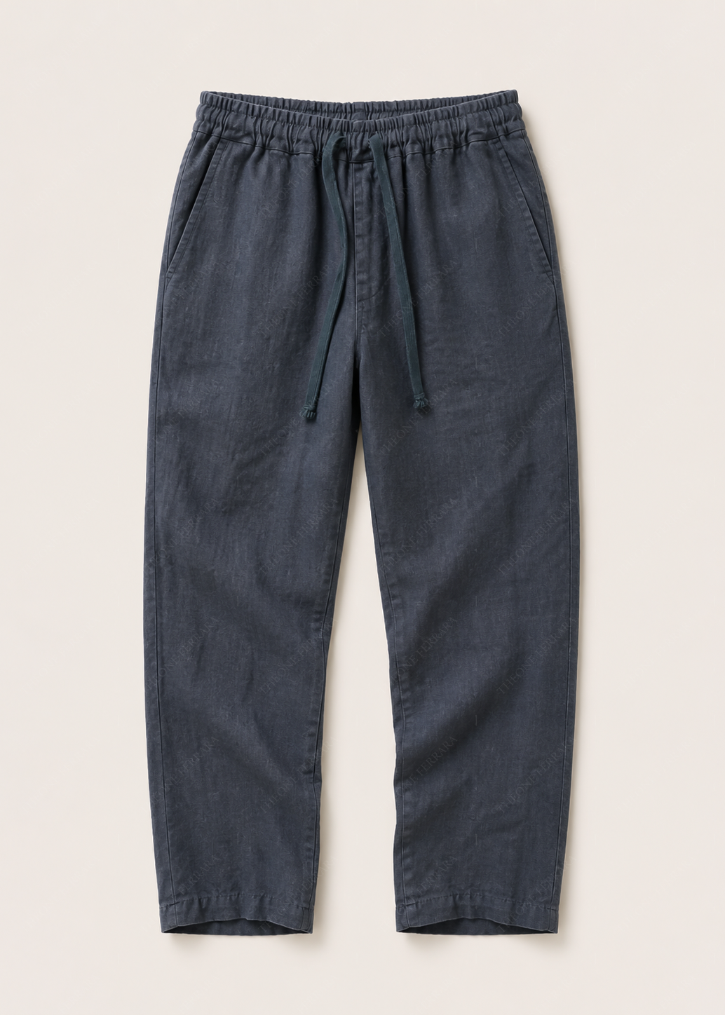 Pantalone Uomo in Lino 100% — Made in Italy Blue notte