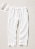 Pantalone Uomo in Lino 100% — Made in Italy Bianco
