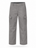 Pantaloni Cargo Uomo in Cotone Premium Regular Fit Autunno Inverno IT 46-60 Grigio ardesia chiaro