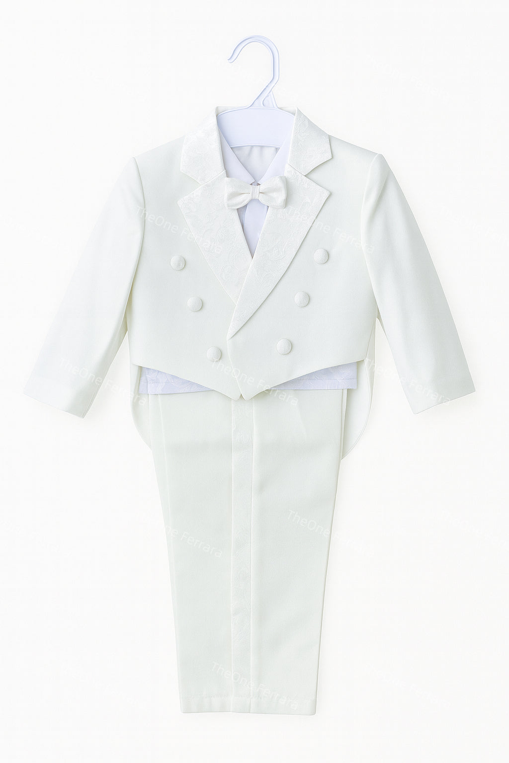 Frac neonato bianco è panna 3-36 mesi | Completo elegante cerimonia