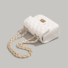 Mini Borsa Donna Trapuntata con Catena – Elegante e Compatta, Stile Italiano 9915(19×8X14cm)