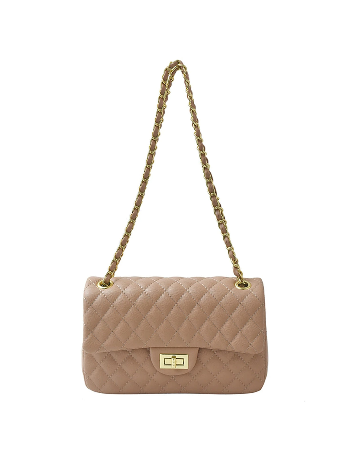 Borsa Donna Trapuntata a Spalla con Catena – Stile Italiano Elegante 9887, 27×8X16 cm