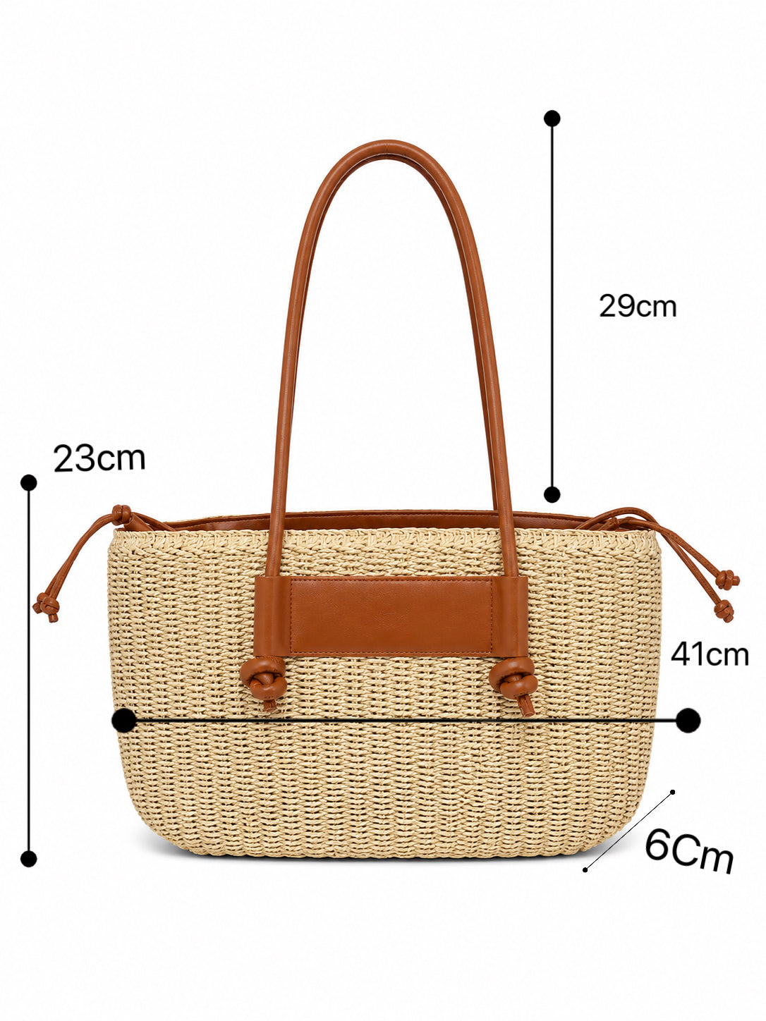 Borsa Donna Intrecciata con Manici in PU | Shopper Estiva Elegante 2026