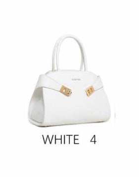Borsa a Mano Elegante con Dettagli Dorati - Modello 1340-423 Bianco