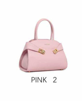 Borsa a Mano Elegante con Dettagli Dorati - Modello 1340-423 Rosa