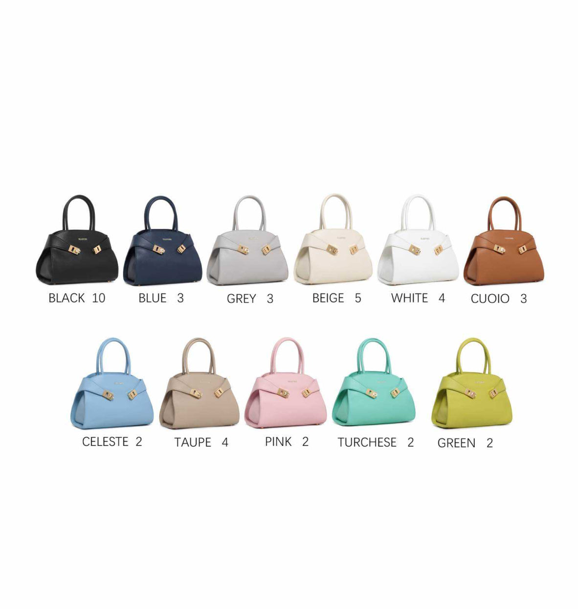 Borsa a Mano Elegante con Dettagli Dorati - Modello 1340-423