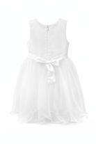 Abito Battesimo Neonata 6–36 Mesi Bianco Tulle con Fiocco-6662