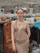 Top estivo da donna in maglia con scollo a V profondo e schiena scoperta – Stile boho chic 2025 Taglia unica-40-55kg