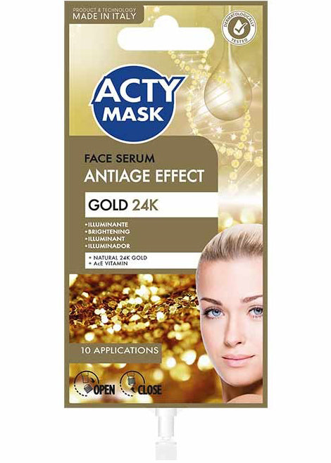Siero Viso ANTIAGE con Oro Naturale 24K e Vitamina A ,C ,E