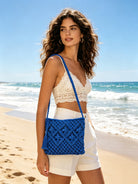 Borsa Macramè Donna Estate 2026 | Borsa Tracolla Intrecciata Boho Chic con Cerniera 202457
