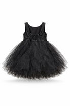 Abito Cerimonia Bambina Elegante in Tulle con Scollo Gioiello – 2-14 Anni – Rosa | Bianco | Bordeaux | Rosa Cipria – 2045