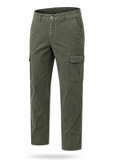 Pantaloni Cargo Uomo in Cotone Premium Regular Fit Autunno Inverno IT 46-60 verde.militare