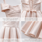 Vestito Ragazza Elegante Off Shoulder Effetto Taffetà Principessa
