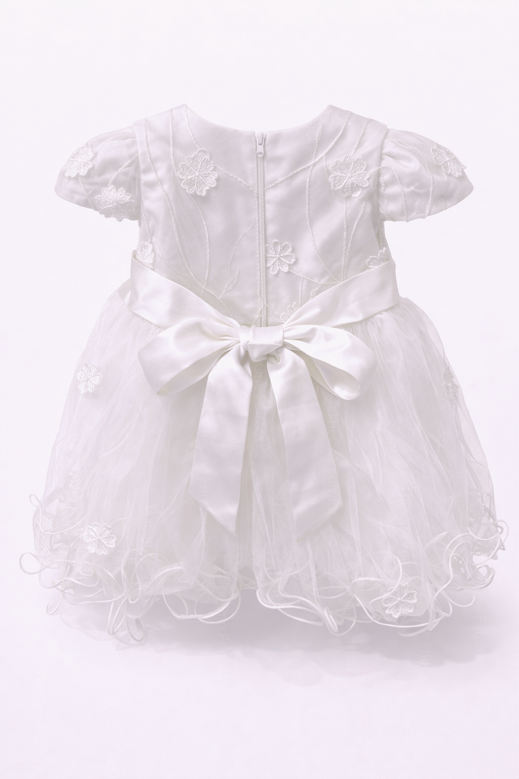 Abito Elegante da Cerimonia per Bimba, Tulle e Pizzo Ricamato, 3-36 Mesi, 2 Colori 7706