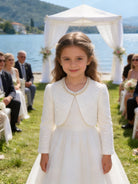 Coprispalle Bambina Elegante con Perle per Cerimonia e Comunione
