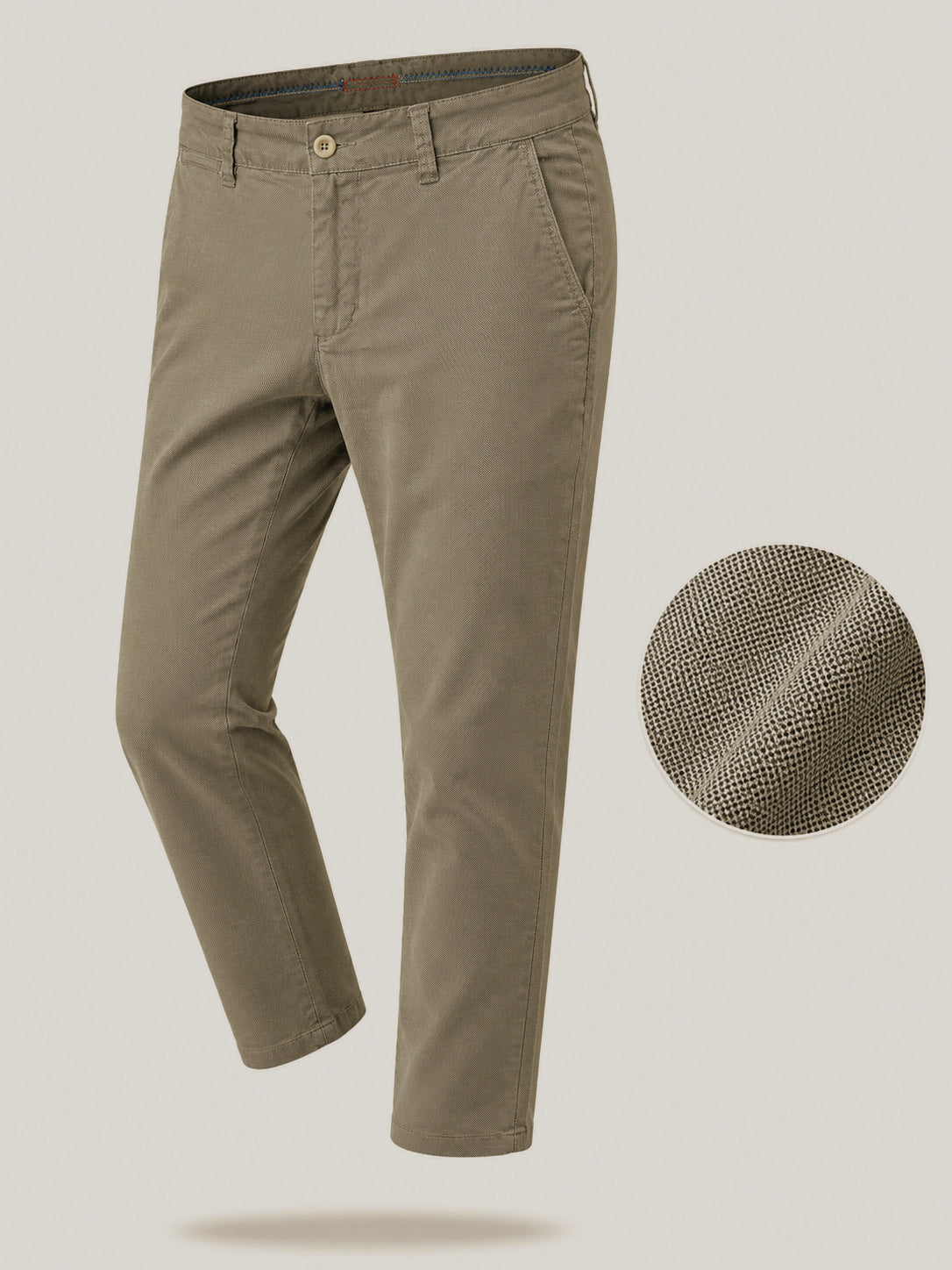 Pantaloni Chino Uomo Eleganti Casual Slim Fit 7116 Cammello