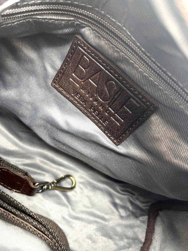 Borsa da Lavoro e Viaggio in Vera Pelle, Doppia Maniglia e Tracolla, Made in Italy – Basile