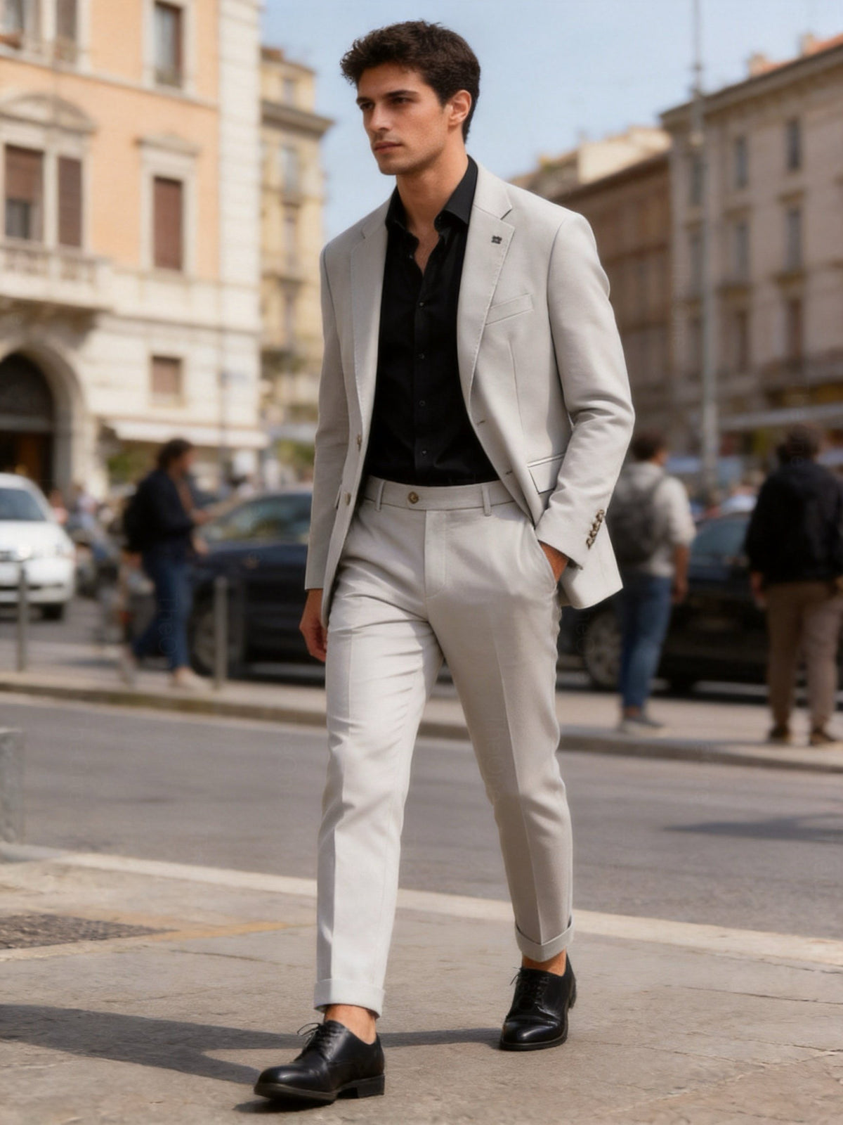 Abito Uomo Slim Fit Made in Italy 2 Pezzi – Tessuto Elasticizzato