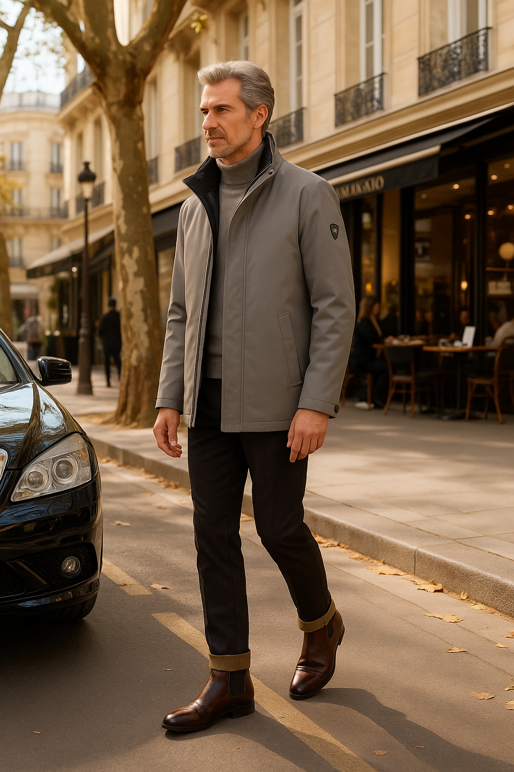 Giacca invernale con interno staccabile – antivento e impermeabile 6251 Grigio chiaro L