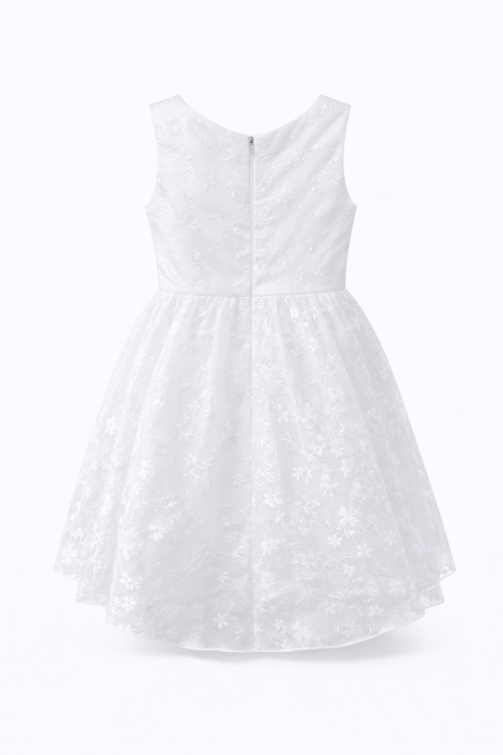 Abito Prima Comunione 2026 Bambina 4-12 Anni – Vestito Bianco Elegante in Pizzo per Cerimonia Primavera Estate 22023