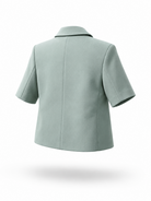 Completo Elegante Bambino Verde Salvia 4 Pezzi con Giacca Shorts Camicia e Papillong 4-10Anni