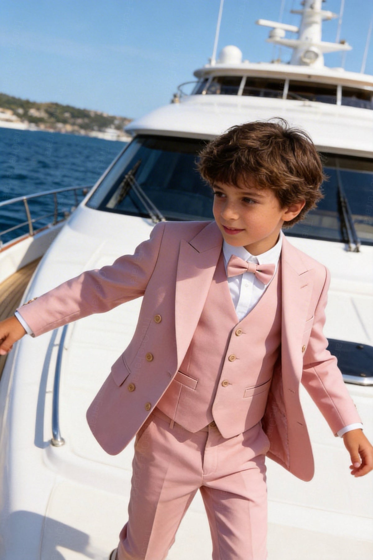 Completo Cerimonia Bambino in Stile Sartoriale – Abito Elegante Rosa 218