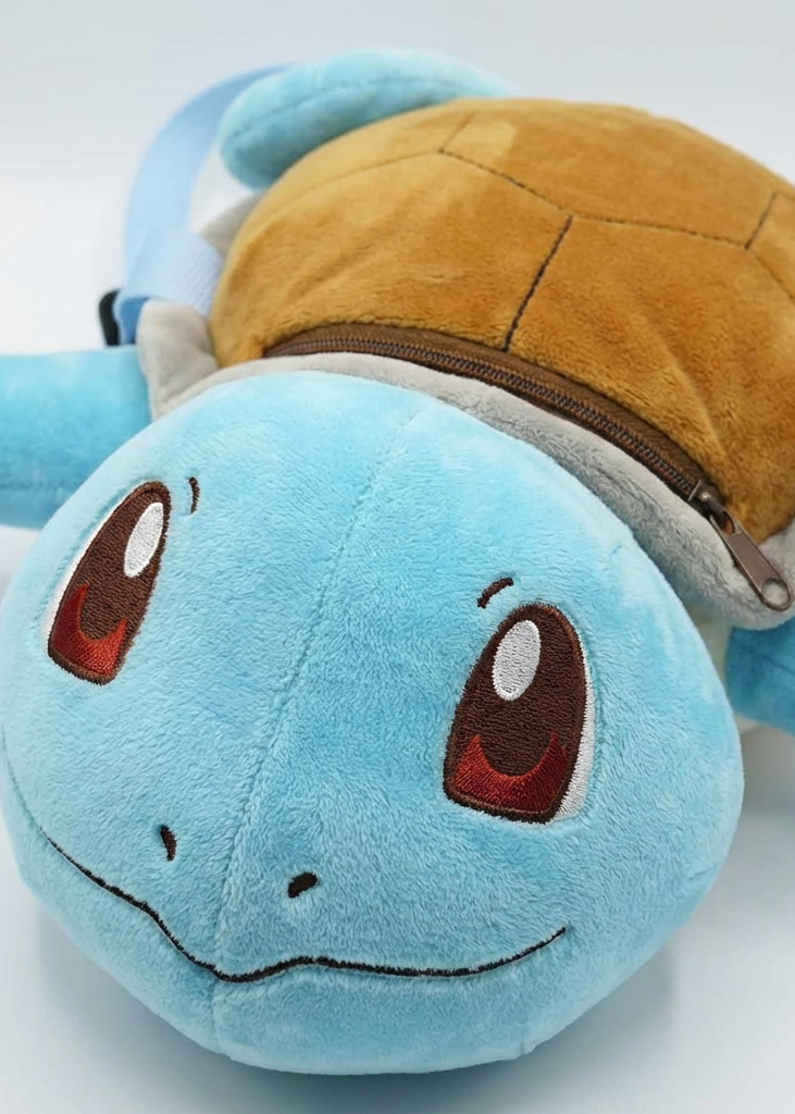 Zaino Peluche Squirtle 32cm – Pokémon Morbidissimo per Bambini