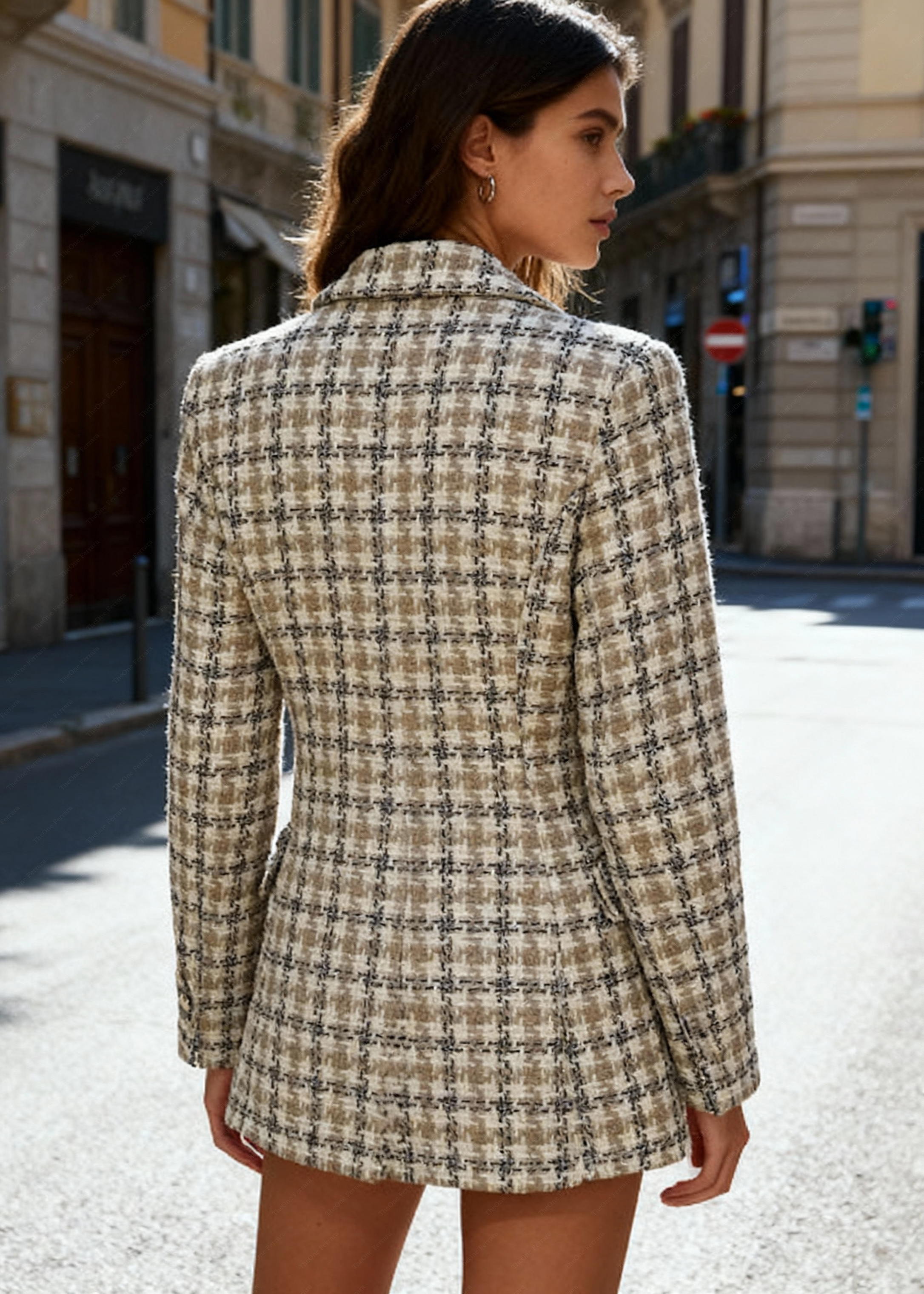 Giacca Blazer Donna Tweed Doppiopetto - Eleganza Couture 16151