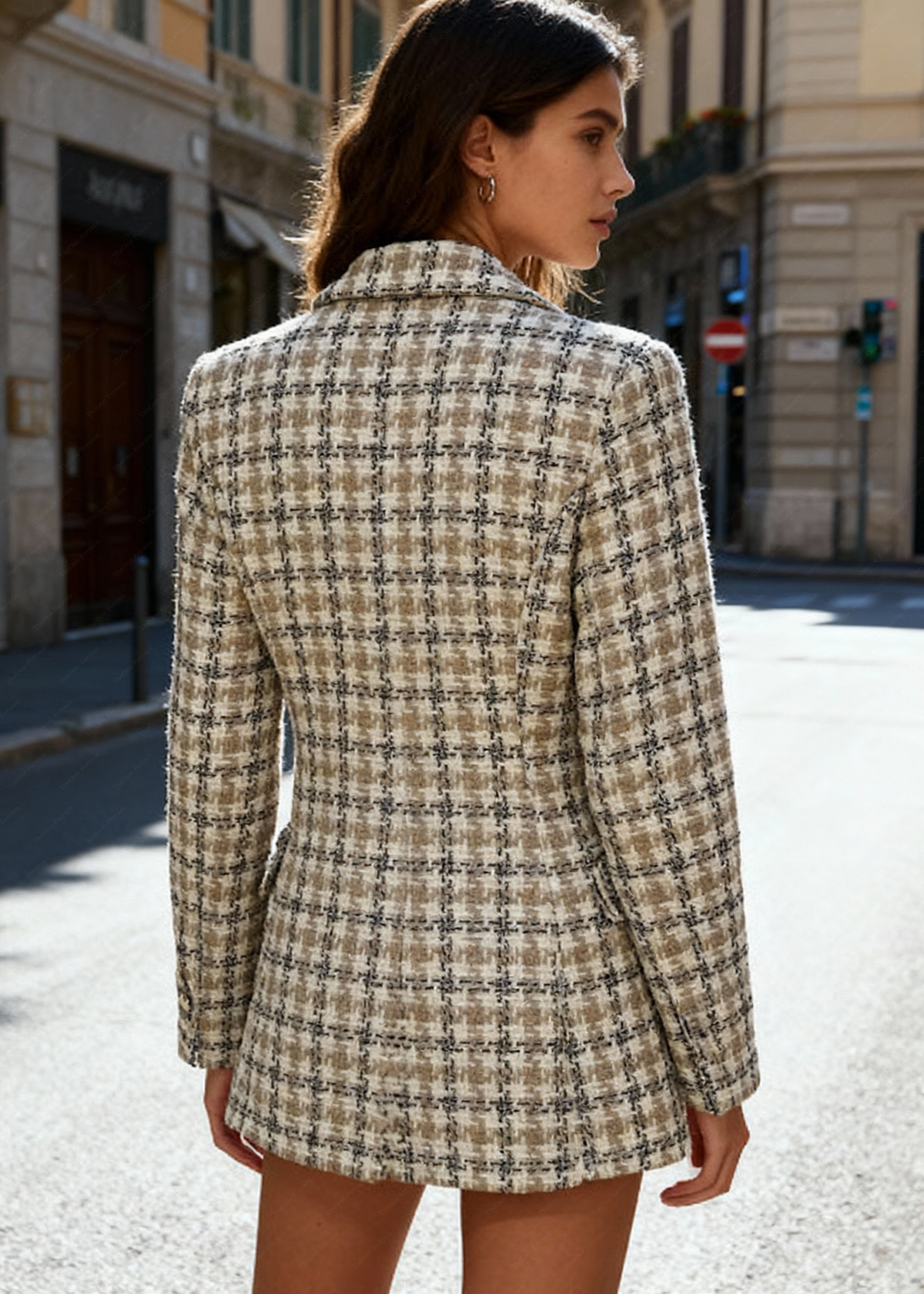 Giacca Blazer Donna Tweed Doppiopetto - Eleganza Couture 16151