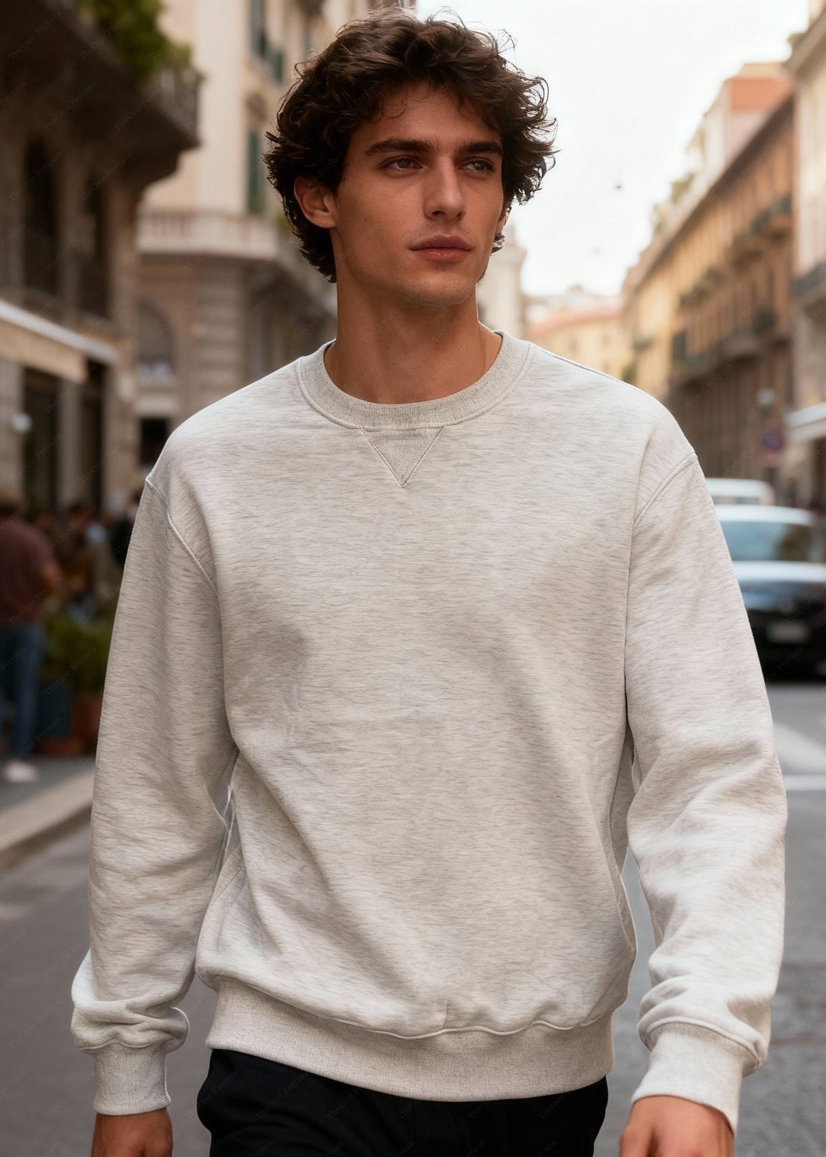 Felpa Unisex Girocollo Foderata in Pile - Pullover Caldo Classico