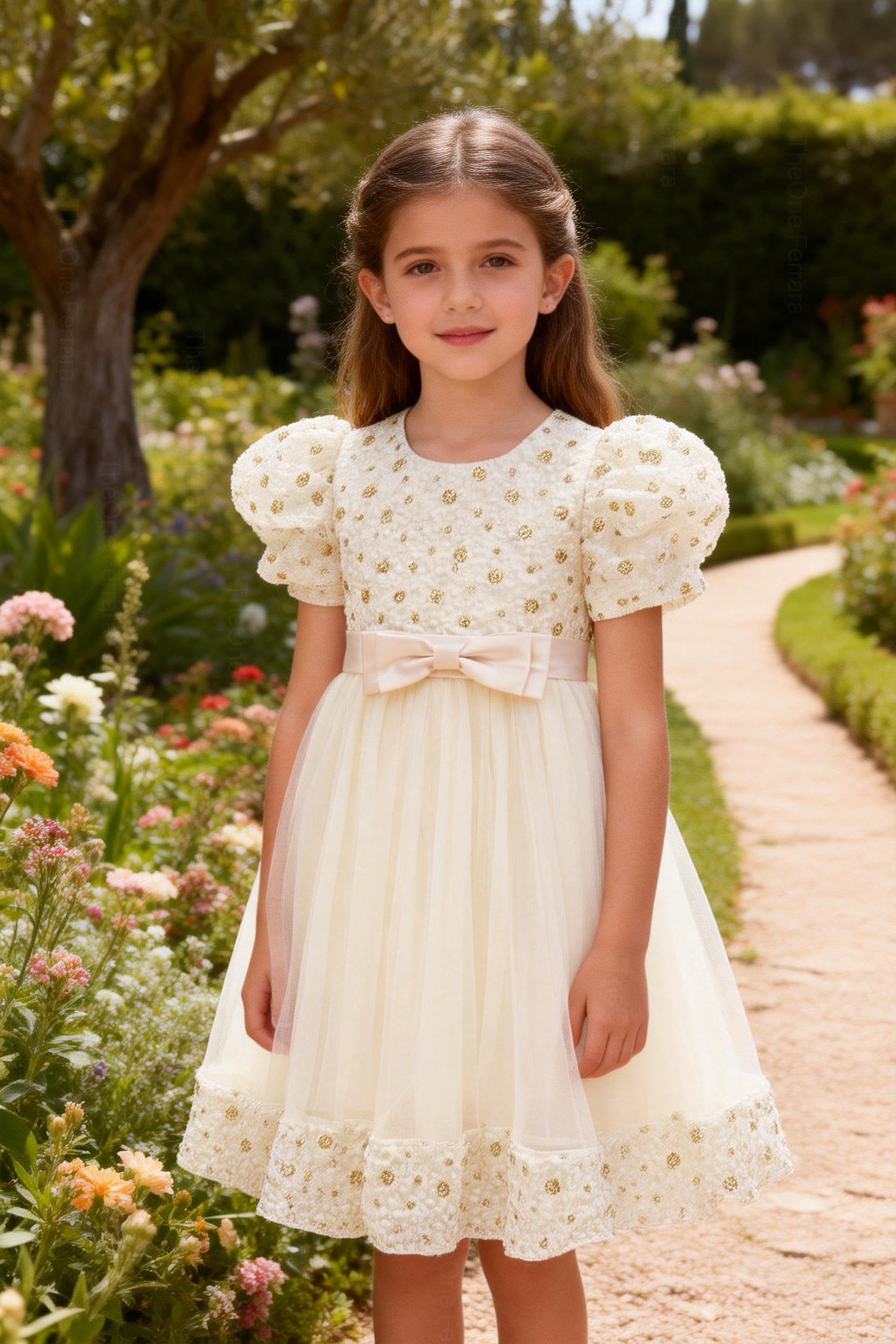 Abito da Cerimonia con Perle” – Eleganza e Raffinatezza per Ogni Principessa 2-12 anni 663