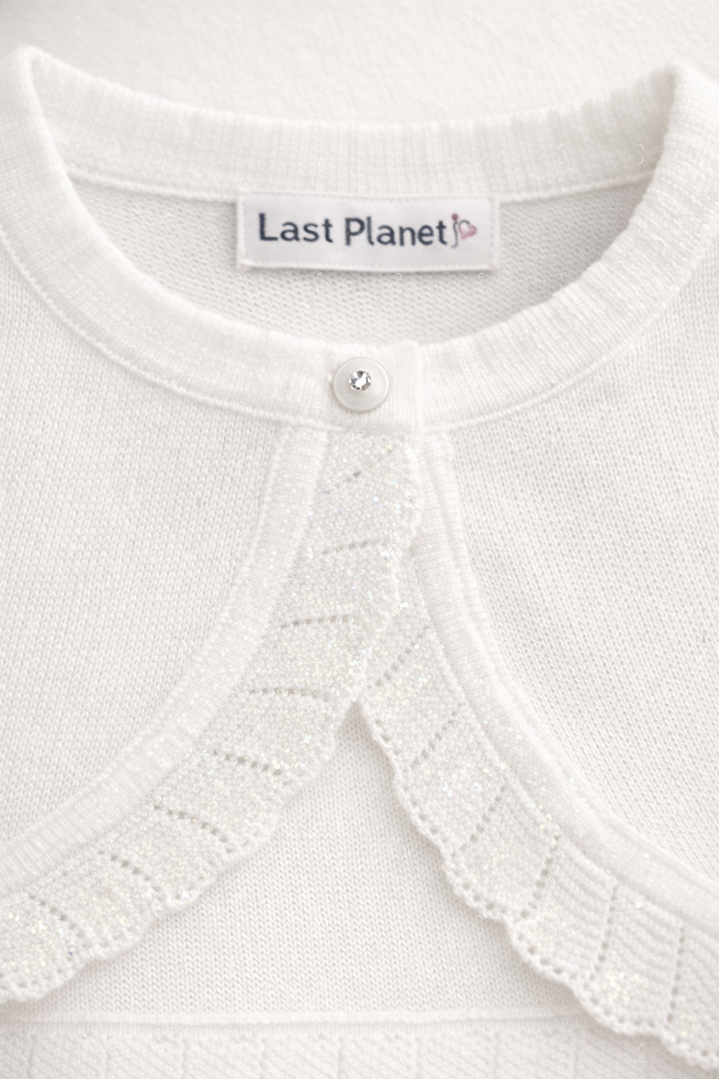 Cardigan Bianco Bambina 4-12 Anni con Ruches – Bolero Elegante in Cotone per Cerimonia e Comunione-472