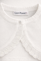 Cardigan Bianco Bambina 4-12 Anni con Ruches – Bolero Elegante in Cotone per Cerimonia e Comunione-472