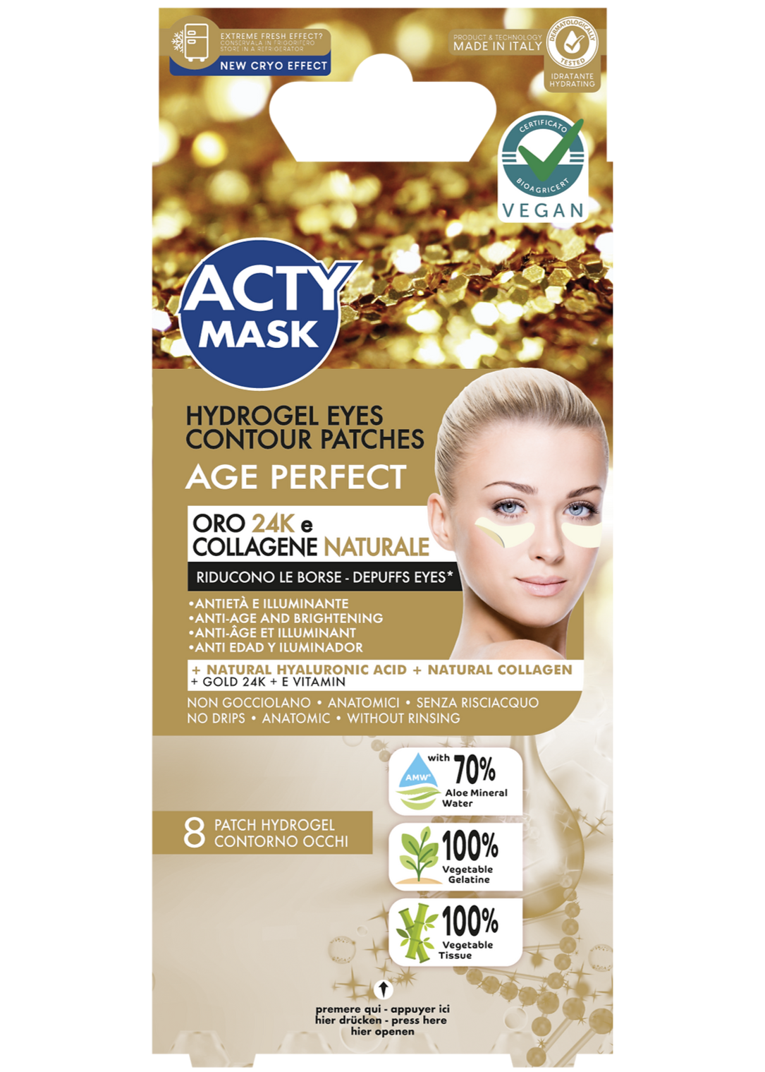 Patches Contorno Occhi Antiage con Oro 24K e Collagene naturale