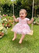 Abito Elegante da Cerimonia per Bimba, Tulle e Pizzo Ricamato, 3-36 Mesi, 2 Colori 7706