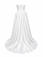 Abito da Sposa Senza Spalline in Raso – Principessa Elegante
