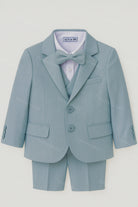 Abito Cerimonia Bambino Azzurro pastello freddo -Blu Elegante 1–16 Anni – Completo 5 Pezzi-TheOne